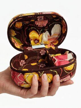 Vera Bradley Floral Buttercup Travel Jewelry Case